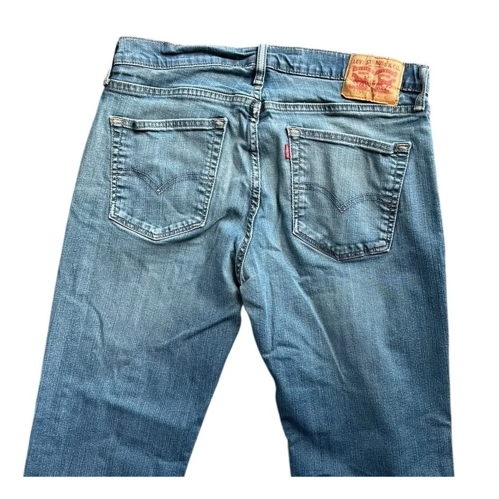 Levi's 559 Relaxed Straight Jeans Mens 34x30 Blue Fade Distressed Actual 34X28‎